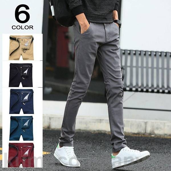 ボトムス 美脚 通勤 スリム 紳士 スラックス メンズ ビジネスパンツ カジュアル フォーマル チノパン スキニーパンツ