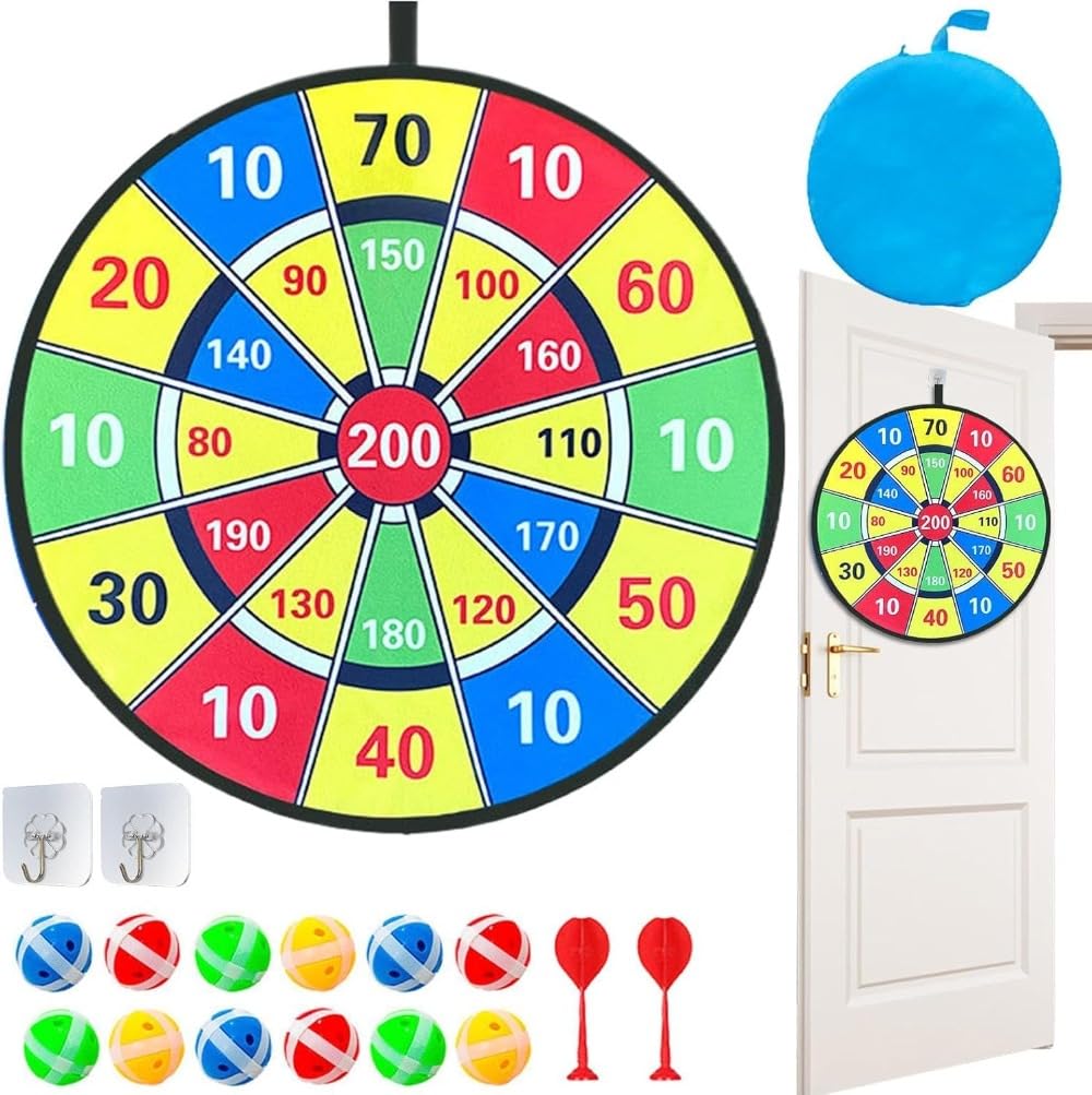 - 屋内、屋外、学校、旅行、キャンプ用の子供の屋内屋外のおもちゃ 両面面白い男の子ダートボードゲー..