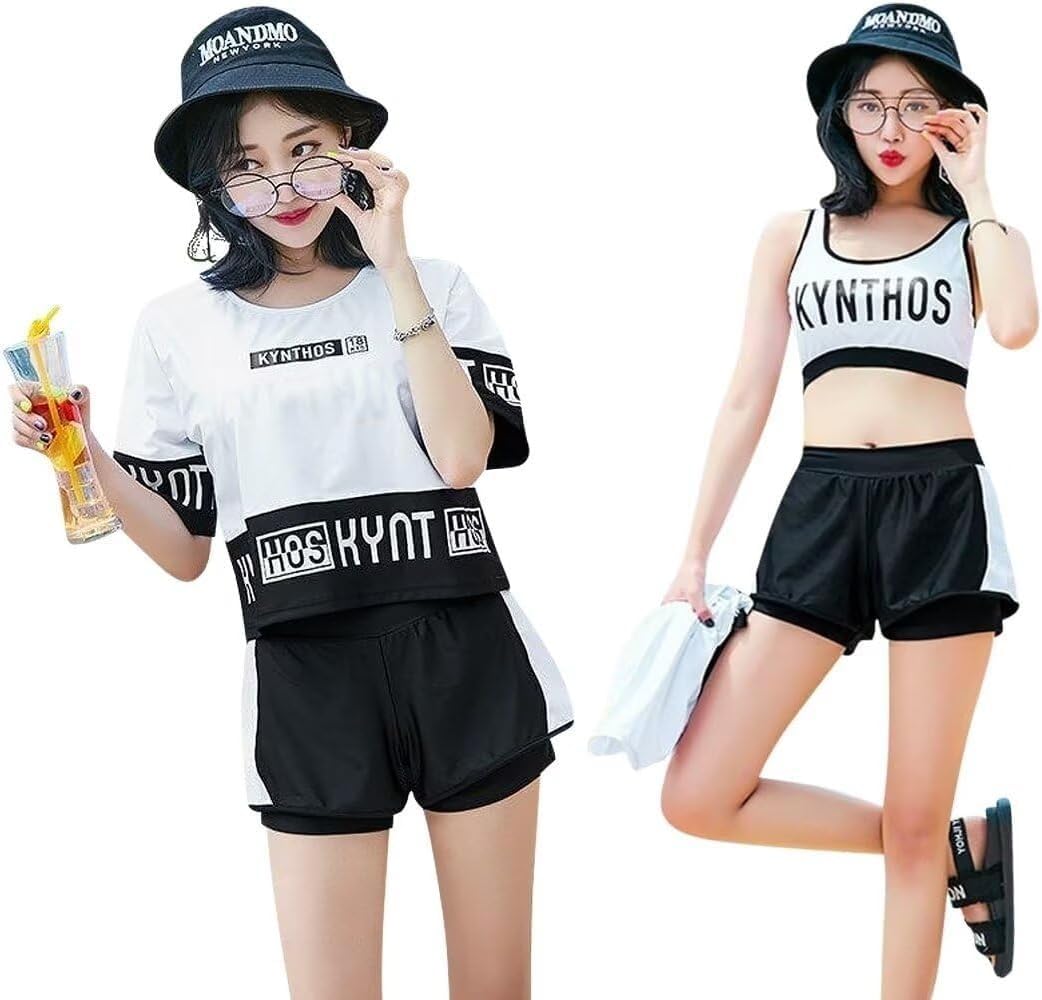 運動風 ラッシュガード 体型カバー 半袖 学生 (ホワイト 2XL) スポーツブラ 中学生 [並行輸入品] オー..