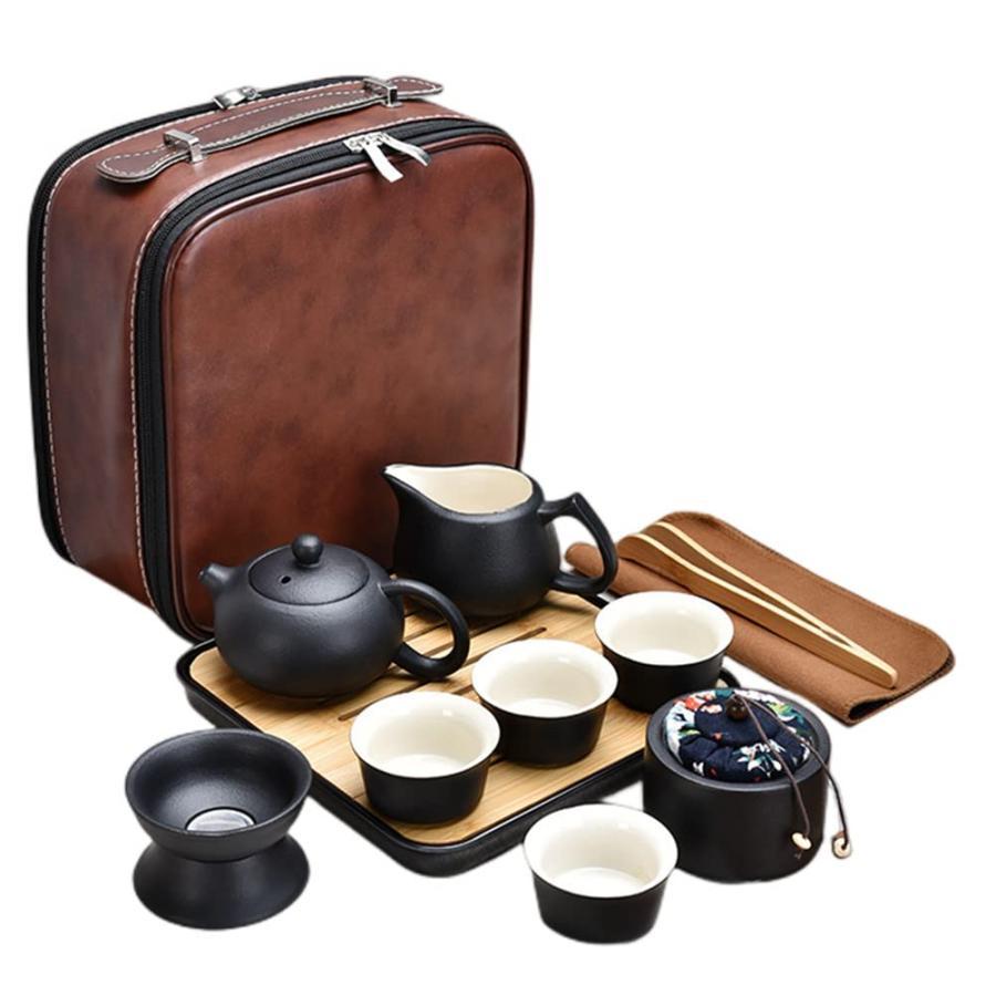 茶具セット マルチ ティーポット 急須ポット 湯呑みセット茶道具 陶器 旅行ティーセットーカップシンプ..