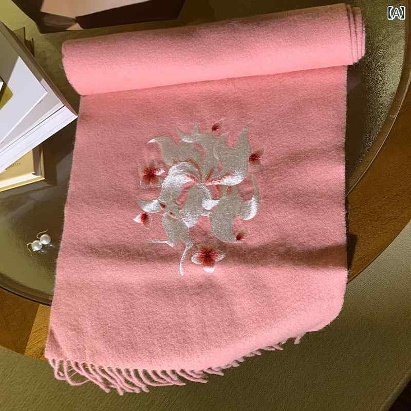 ・スタイル: 中長、文芸レトロ・主な素材: ウール・加工: 機刺繍・カラー: 九尾・サイズ: 170x33・スタイル: 中長、文芸レトロ・主な素材: ウール・加工: 機刺繍・カラー: 九尾・サイズ: 170x33