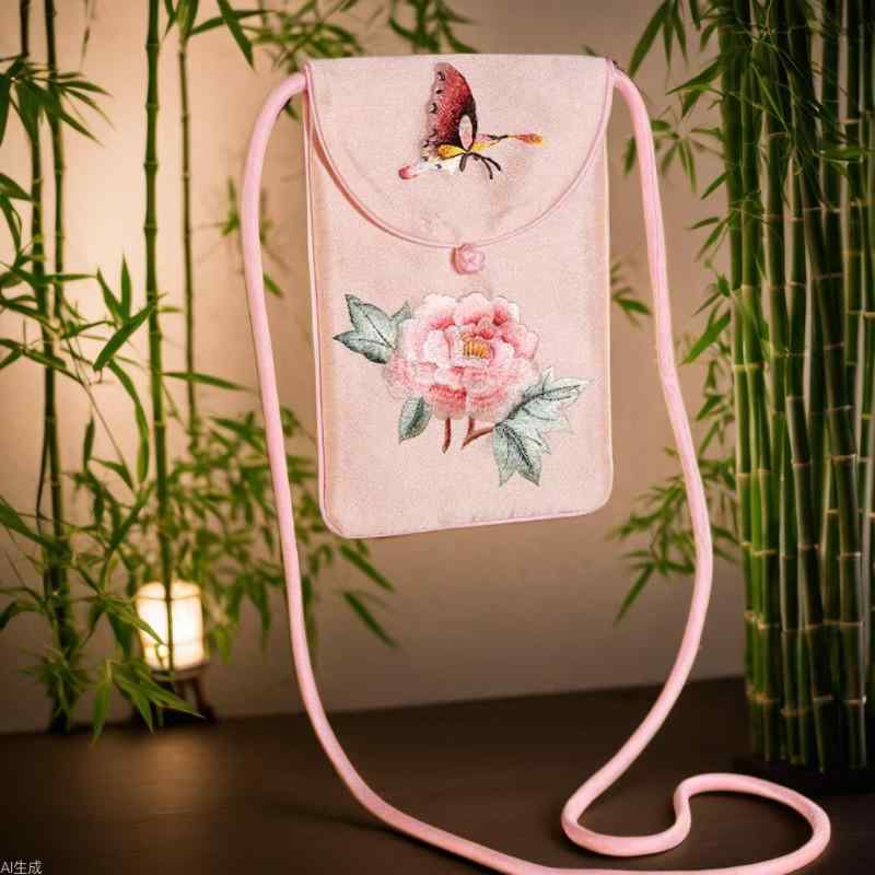 ・カテゴリ: スマホポーチ・形状: 縦型四角・開閉方式: 蓋式・対象: 女性・スタイル: 文芸中国風・主な素材: サテン・裏地素材: ナイロン・カラー展開: ミントブルー（蘭花蝶柄）、ミントブルー（牡丹仙子柄）、ピンク（牡丹仙子柄）、パープル（牡丹仙子柄）、ネイビー（牡丹仙子柄）・柄: 花柄・使用シーン: 日常・カテゴリ: スマホポーチ・形状: 縦型四角・開閉方式: 蓋式・対象: 女性・スタイル: 文芸中国風・主な素材: サテン・裏地素材: ナイロン・カラー展開: ミントブルー（蘭花蝶柄）、ミントブルー（牡丹仙子柄）、ピンク（牡丹仙子柄）、パープル（牡丹仙子柄）、ネイビー（牡丹仙子柄）・柄: 花柄・使用シーン: 日常