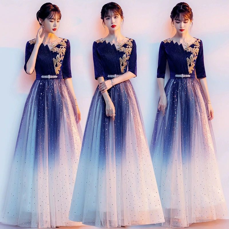 睡衣 - XXL ベルベット ワインレッド ネイビー ロングドレス 発表会ドレスパーティードレス イブニングドレス M ドレス S 演奏会ドレス XXXL 結婚式ドレス L XXXXL ワイン赤 二次会ドレス ロング ベロア Aライン 紺色 XL 大きいサイズ