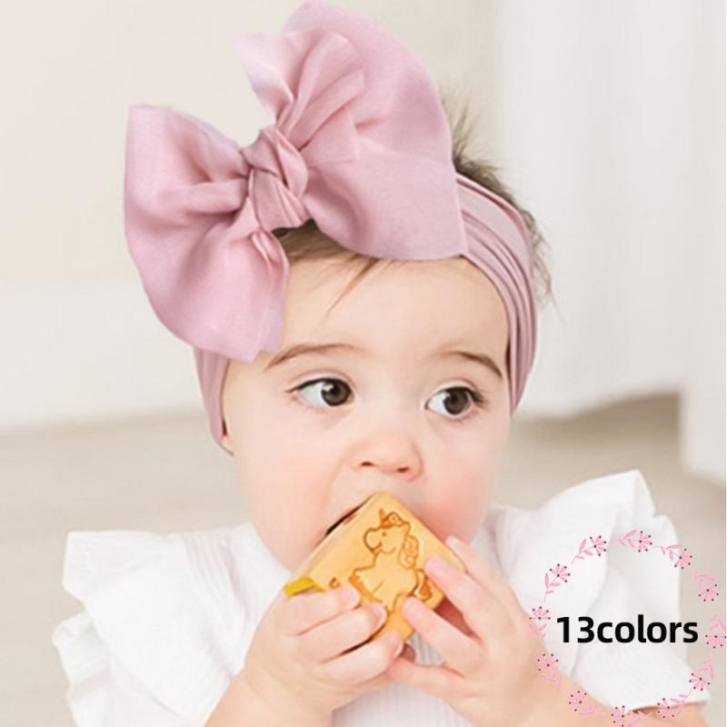 ヘッドバンド ベビー 男の子 女の子 かわいい 蝶結び リボン ワイドタイプ ダブルレイヤー 結び ポリエ..