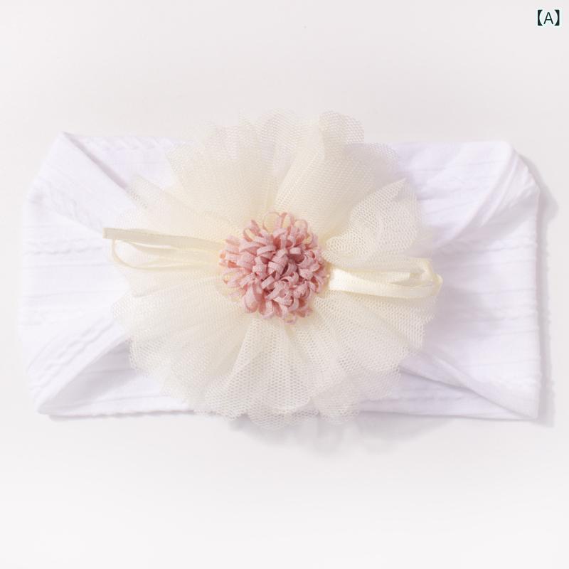 ヘッドバンド ベビー 男の子 女の子 かわいい 花柄 レース フラワー モチーフ 快適 子供 アクセサリー ..