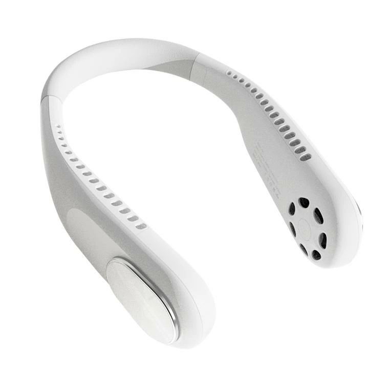WORLD TEACHのPSE認証 子供 首掛け扇風機 360°送風 扇風機 ネッククーラー slim ネッククーラー 最強 ネッククーラー ネックファン 28°c 羽なし P5一秒冷却 ネッククーラー｜アングル3