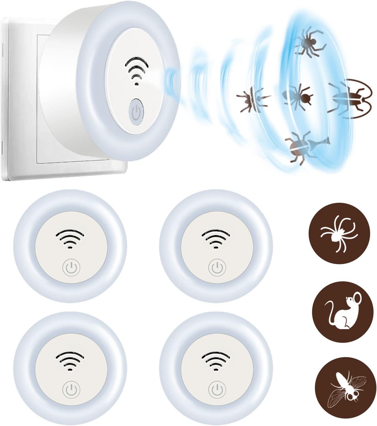 夏用品 虫除け セット 省エネ 電池不要 コンセント式 シャットアウト 薬剤不使用 クモ対策 虫 撃退 ム..