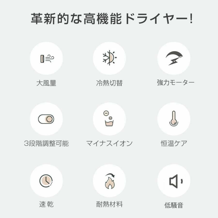 美容師 軽量 男女兼用 3段階調節 おすすめ 美容家電 ツヤ髪 ヘアケア 美髪 恒温保...