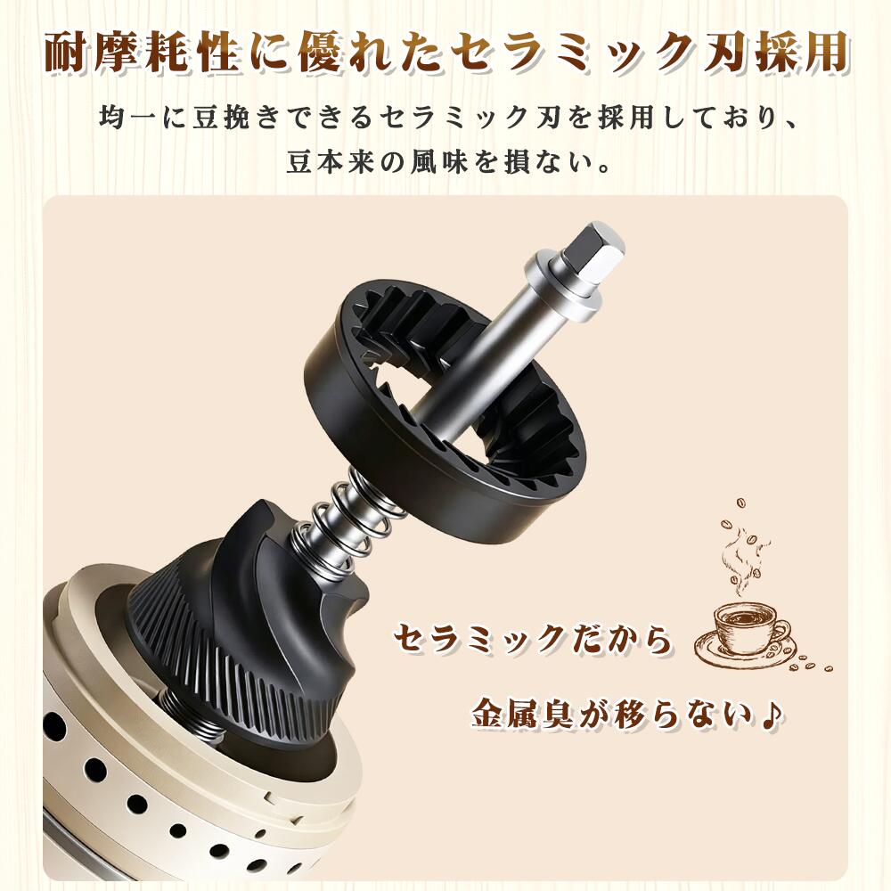 WORLD TEACHの景品 アウトドア おすすめ キャンプ コードレス ミルグラインダー コニカル式 珈琲 充電式 電動コーヒーグラインダー 電動コー｜アングル3
