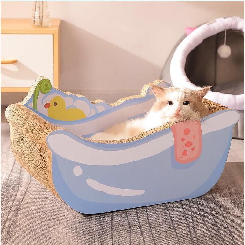 爪とぎ 猫 爪研ぎ 爪とぎ防止 バスタブ型 ラグドール猫 爪とぎハウス ダンボール つめとぎ おもちゃ 爪みがき 爪 爪磨き ガリガリサークル スクラッチャービッグ インスタ映え ペット用品 お風呂 メイン素材：高密度ダンボール 紙製 カラー：ブルー ピンク ご注意： ■撮影機材やモニターの原因で実物と色味の違いがあります。 ■採寸方法に3センチの誤差が出る場合がございます。 ■衣服は個人差によって履き心地が違う場合もございますので、予めにご了承ください。