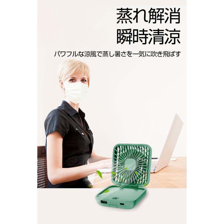 WORLD TEACHの卓上扇風機 携帯扇風機 usb ミニ扇風機 小型 送風機 ハンディファン 首掛けファン 小型扇風機｜アングル3