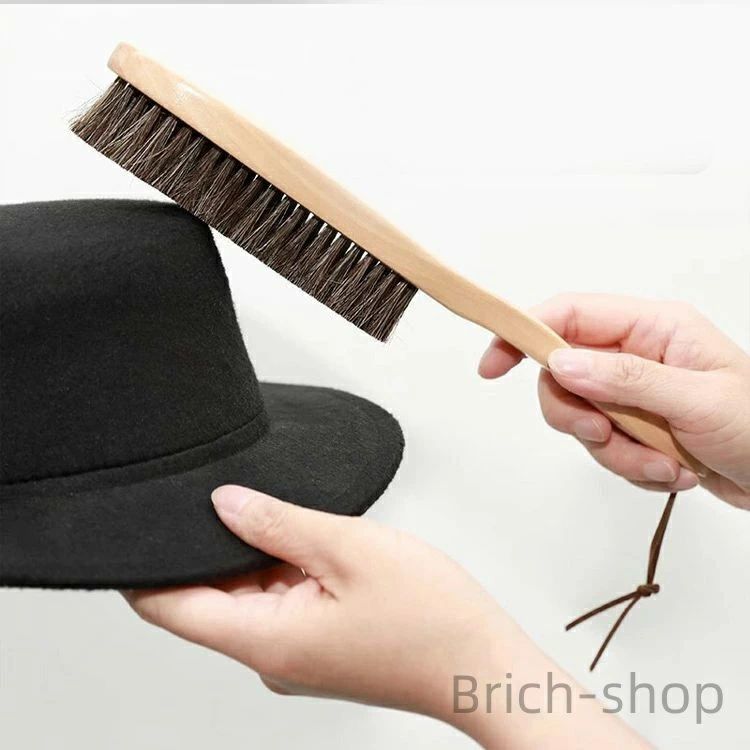 WORLD TEACHの洋服ブラシ 制服 ブラシ ほこり取り 柔らかい カシミヤコート 馬毛ブラシ 冬 木製柄 服ブラシ｜アングル2
