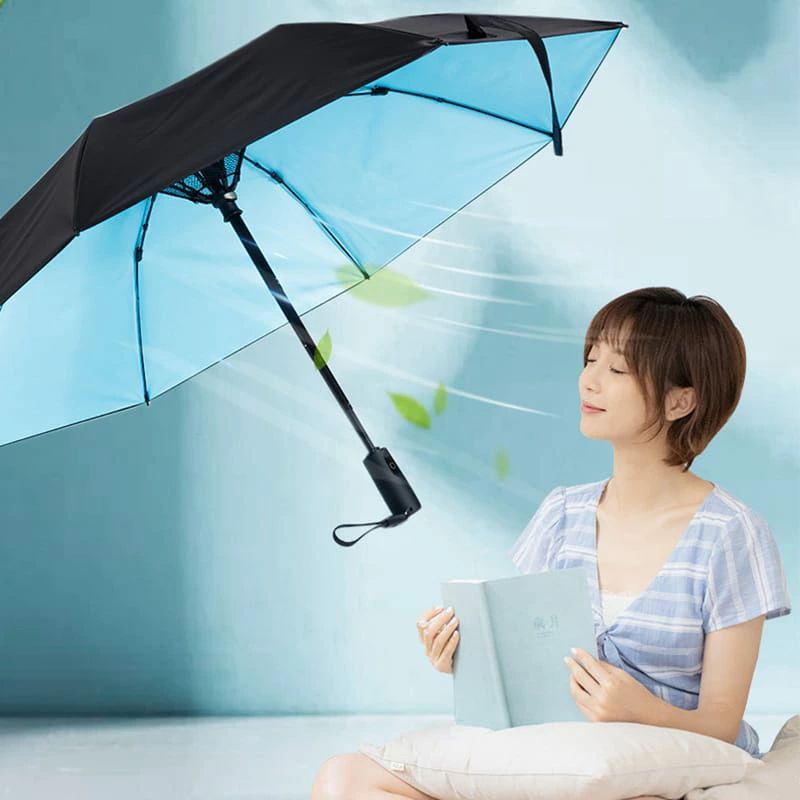 WORLD TEACHの熱中症対策 折り畳み傘 日傘 扇風機付き日傘 晴雨兼用傘 ファンで涼むゴルフ傘 USB充電式 UVカット99％遮光 8本骨高強度グラスファイバー 耐風撥水 おしゃれ 人気 雨傘 紫外線対策 熱中症対策通勤 通学 スポーツ観戦 長時間の外出に 2307｜アングル3