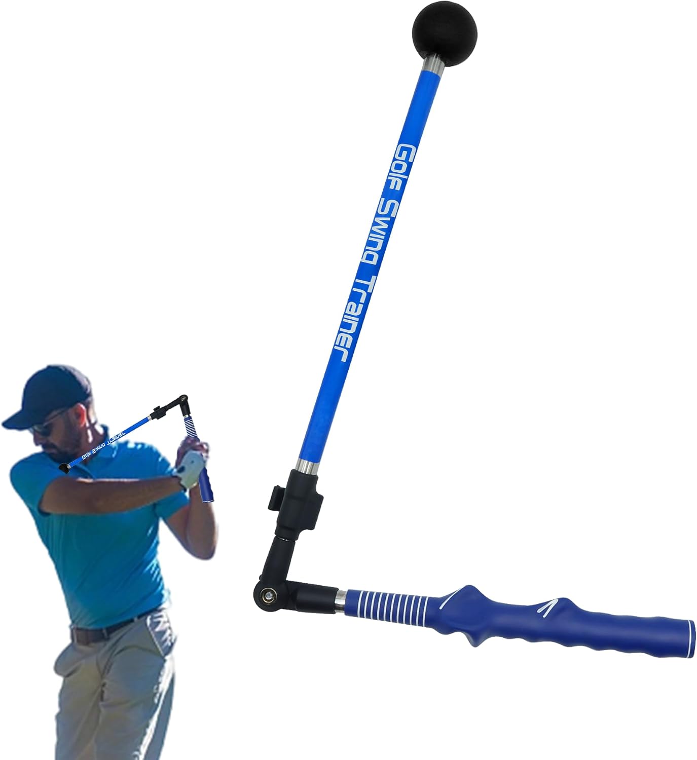 ゴルフ練習器具 ゴルフ スイング 練習 道具 ゴルフエイド スイング練習スティック ゴルフスイングトレーナー ゴルフ素振り スイング 姿勢補正 角度調節可能 伸縮可能 折りたたみ可能 広角 初心者