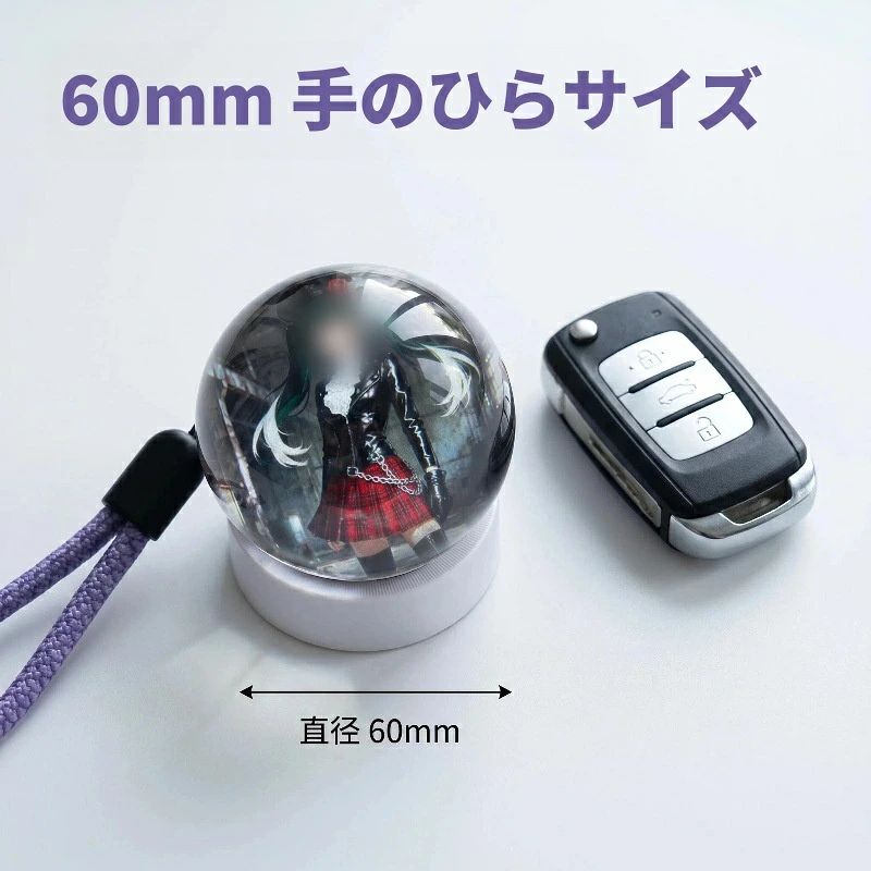 WORLD TEACHのワイヤレス スピーカー 球型 ディスプレイ付き 写真・動画・GIF カスタム表示 APP操作 ポータブル 800mAh 長時間再生 ストラップ付き ポータブル 球型 カラーディスプレイ 写真・動画 自由表示｜アングル3