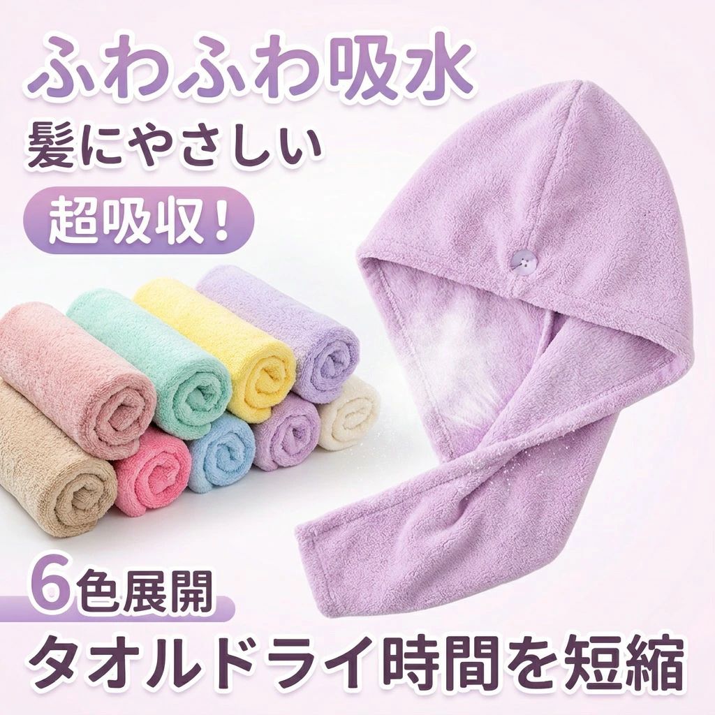 メーカー希望小売価格はメーカーカタログに基づいて掲載しています 注意事項 ・ラッピング対応は行っておりません。 ・予告なく仕様変更になる場合がございます。 ・写真はイメージです。実際の商品と若干異なる場合がございます。 ・基本は全国一律送料無料と対応させていただきますが、沖縄・北海道・離島地域へお届けの場合は別途送料をご請求させていただきます。 ・商品のサイズは採寸方法によって、若干な誤差が生じる場合はあります。ご了承ください。 品質保証 ・出品商品は全て新品未使用です。 ・安心の初期不良対応 ：万が一商品に不具合があった場合は、商品到着後7日以内にご連絡ください。 ・不具合の状況確認のため、写真や動画のご提供をお願いする場合がございます。確認後、速やかに「新品交換」または「ご返金」にて対応させていただきます。 ・お客様に安心してご購入いただけるよう、誠心誠意サポートいたします。「悪い評価」を付ける前に、まずはお気軽にご相談ください。 ふわふわ 吸水タオル, ヘアドライ タオル, 髪にやさしい タオル, 吸水ヘアドライ, 濡れ髪 吸水, ドライタオル, ヘアタオル 柔らかい, マイクロファイバー タオル, 速乾 タオル 髪, シャワー後 タオル, お風呂上がり タオル, バス用品 タオル, バスグッズ 吸水, レディース ヘアタオル, 女性用 吸水タオル, オールシーズン, 節電 ドライ, ドライ時間 短縮, 時短 ヘアケア, 髪 乾燥 対策, 乾かしやすい タオル, ふんわり 肌触り, やわらかい 触感, 低刺激 風合い, コンパクト 持ち運び, 自宅 ルーティン, 寝起き 髪ケア, 朝 シャンプー後, 家事 時短グッズ, バスタイム アイテム, おしゃれ バスグッズ, かわいい ふわふわ, プレゼント 吸水タオル, ギフト レディース, 人気 おすすめ, 新生活 バス用品, 母の日 ギフト, 父の日 ギフト, 誕生日 プレゼント, ポイント消化, 送料無料, 楽天 お買い物マラソン, 楽天スーパーSALE, 3244円, ジャンルID 568589, バス用品 セット 風, バスルーム 便利グッズ, 風呂上がり ヘアケア, レディース 日用品注意事項：モニターの発色により、実物と異なる場合がございます。