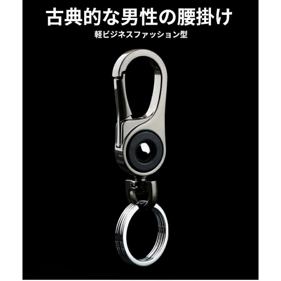 【送料無料】キーホルダー チタン合金製 メンズ カラビナ キーリング付き 超軽量 車 自転車 バイク 鍵保管 超軽量 おしゃれ