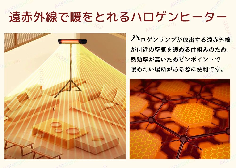 【PSE認証済み】ヒーター 電気ヒーター スタンド付 壁掛け 高さ調節 スポット暖房 ...