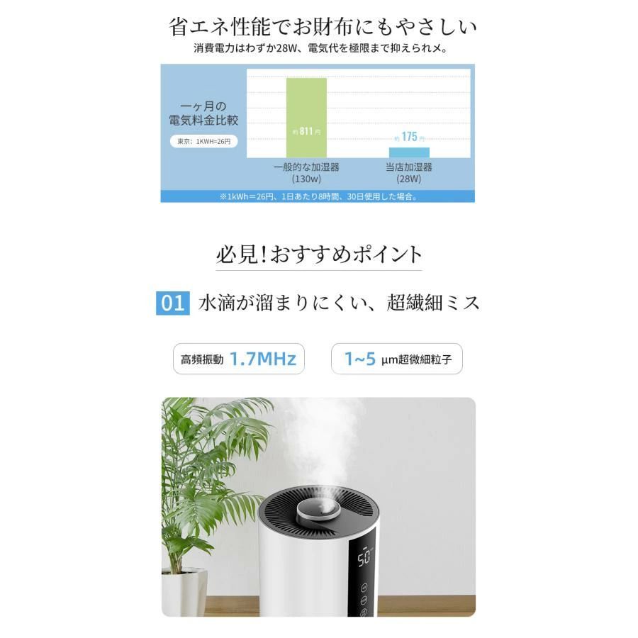 【2025進化型】加湿器 超音波式 空気清浄機 UV除菌ライト 空気加湿機 8L 大容量 次亜塩素酸水対応 大範囲加湿 吹出し口360°回転 湿度 タイマー リモコン タッチセンサー ギフト プレゼント おしゃれ 加湿空気清浄機 大型 定時 長時間 アロマ対応 乾燥対策