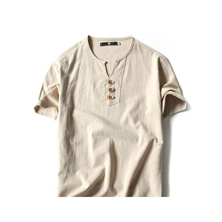 V-Neck - ヘンリーネックtシャツ メンズ tシャツ 半袖Tシャツ 半袖 vネック シンプル 無地 夏物 大きいサイズ ヘンリーネック vネック おしゃれ 夏