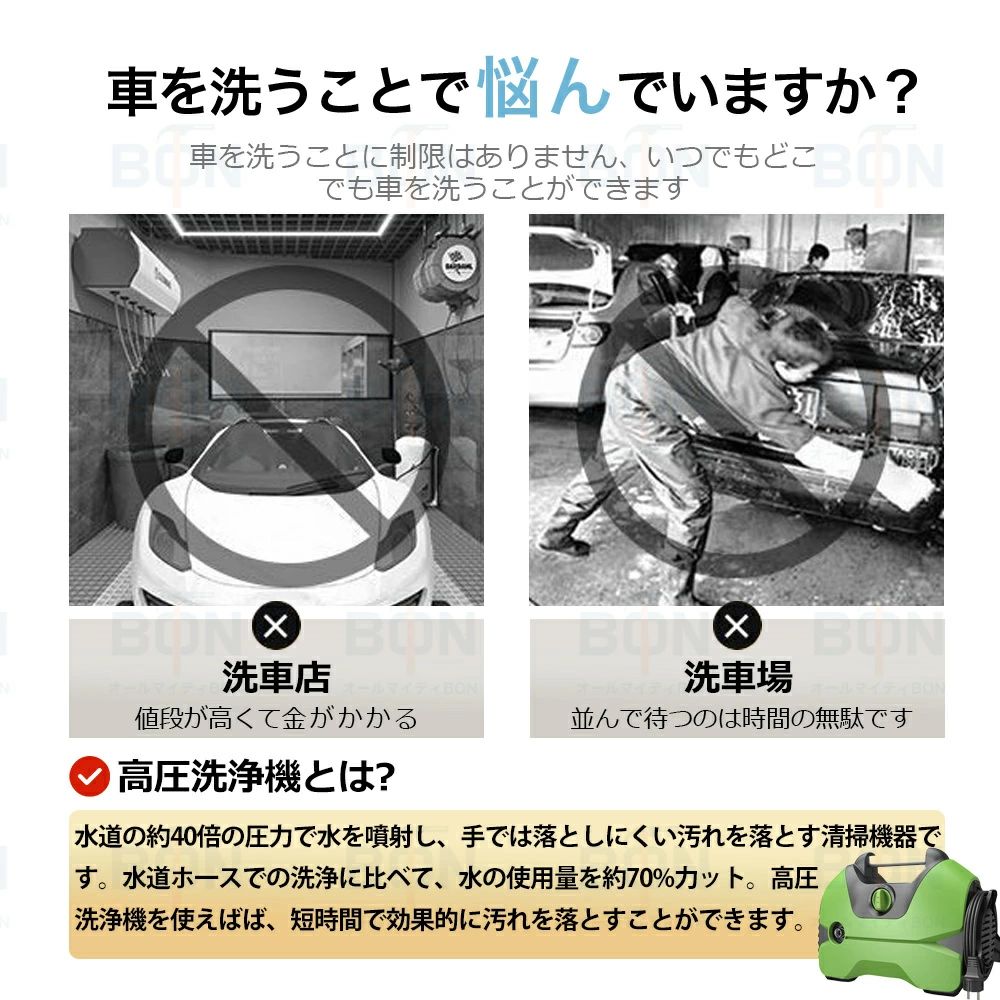 2025新登場 高圧洗浄機 小型 業務用 家庭用 水道直結式 洗車 AC 1200W 軽量 コンパクト 最大許容圧力18MPa ベランダ 掃除 洗車 大掃除 パワフル洗浄 簡単接続 泥 花粉除去効果 可変ノズル ソフトホース 高圧ホース10m+水道ホース1.8m 外壁掃除 窓 網戸 高圧噴射 2