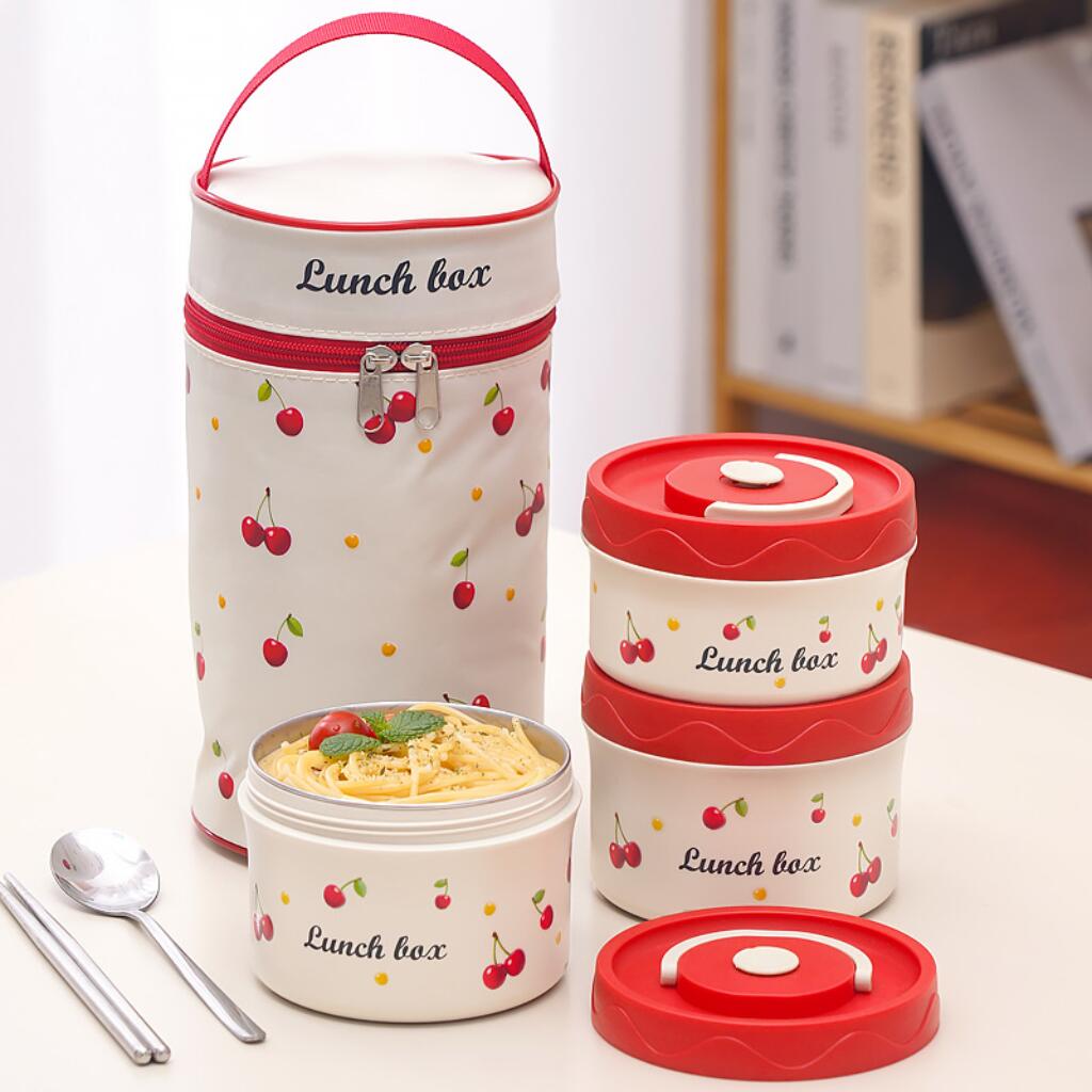 保温弁当箱 弁当箱セット 304ステンレスランチジャー 断熱弁当箱 ランチジャー 大容量 2段/3段/4段 弁当箱 レンジ対応 真空断熱 食洗機OK 抗菌 おしゃれ シンプル 漏れ防止 子供 女性 通勤 通学 おしゃれ シンプル 可愛い 保温バッグ付き