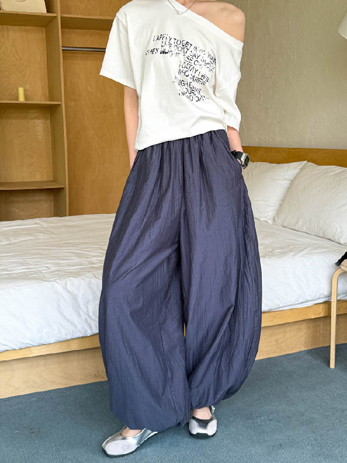 ワイドパンツ レディース バルーンパンツ 春 秋 サルエルパンツ ワイドシルエット 大きいサイズ 体型カバー おしゃれ ゆったり カジュアル ナチュラルカジュアル 着痩せ ボトムス 無地 春物 春 秋 上品 ゆるっと 大きいサイズ 美脚