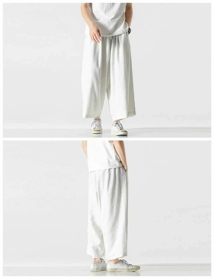 ワイドパンツ フレアパンツ リネンパンツ メンズカジュアルパンツ 薄手 麻混 ロングパンツ チノパン ゆったりズボン 春夏ボトムス バギーパンツ 無地 イージーパンツ 通気性 大きいサイズ 麻混素材