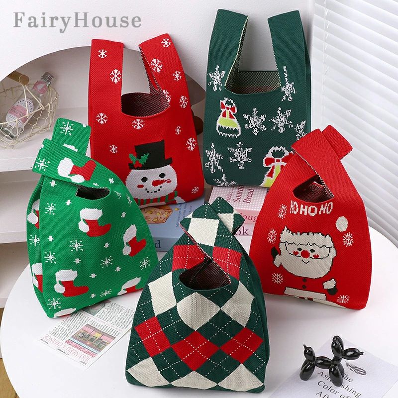 【クリスマスシリーズ2】エコバッグ ニットバッグ 折りたたみ ファッション ニットマルシェバッグ レディース 小さめ 軽量 ミニバッグ ハンドバッグ ニットトートバッグ ミニトートバッグ 編みバッグ サブバッグ おしゃれ 鞄 かばん ミニマリスト プレゼント