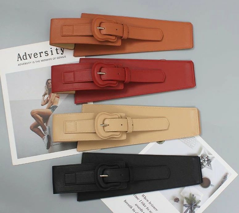 レディース 幅広 ベルト 装飾的 ダウン ジャケット ガードル 伸縮性 ウエスト バンド ドレス コート セーター ウエスト レディース ファッション