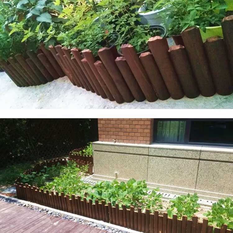 簡易設置 挿すだけ ガーデニング 園芸 庭づくり フラワーフェンス ミニフェンス 防虫 植え込み 囲い 鉢カバー 仕切り 防腐 ウッドフェンス 屋外 木製 長さ120cm 柵 花壇 3
