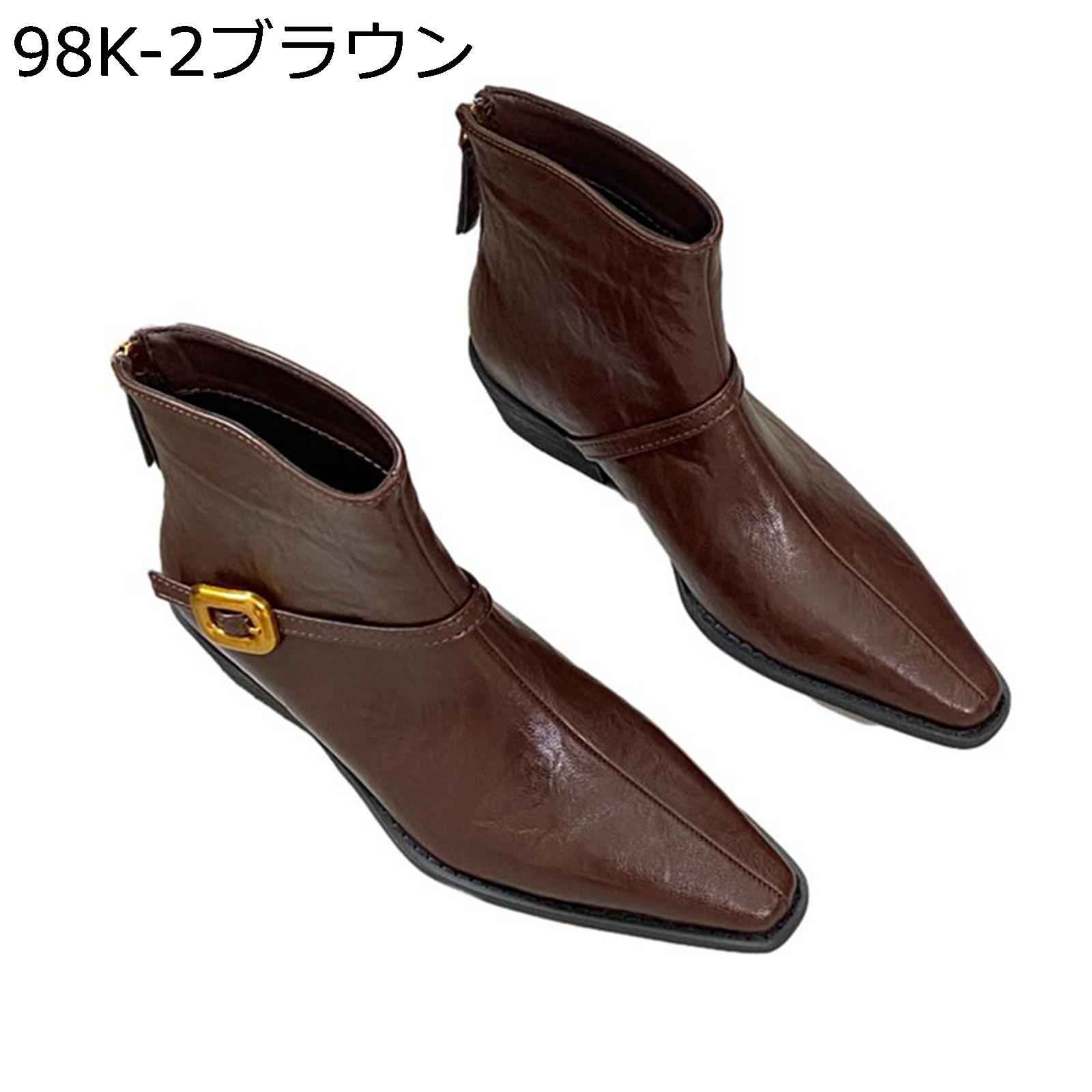 大人 秋用 バックジップ ベルト 革 防水防滑 幅広 レディース 軽量 足細く見え 短靴 オフィス フォーマル ポインテッドトゥ 通勤通学 ミドル丈 ショートブーツ おしゃれ アンクルブーツ 袴用ブーツ