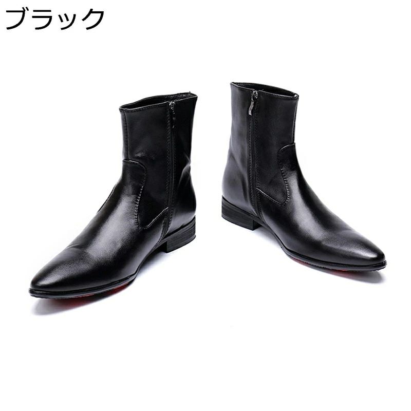 防臭 かっこいい 紳士 軽量 ビジネスカジュアル 撥水加工 チェルシーブーツ オフィス 柔らかい 暖かい ..