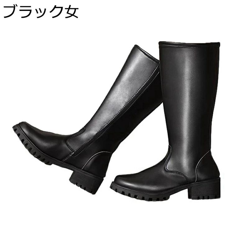 むれない メンズ 耐磨耗性 ロングブーツ 保温 ホスト 滑り止め オシャレ コスプレ撮影用 騎士ブーツ 防水 男女兼用 パーティ コスプレブー サイドジッパー かっこいい 乗馬 イベント ソフト 中世