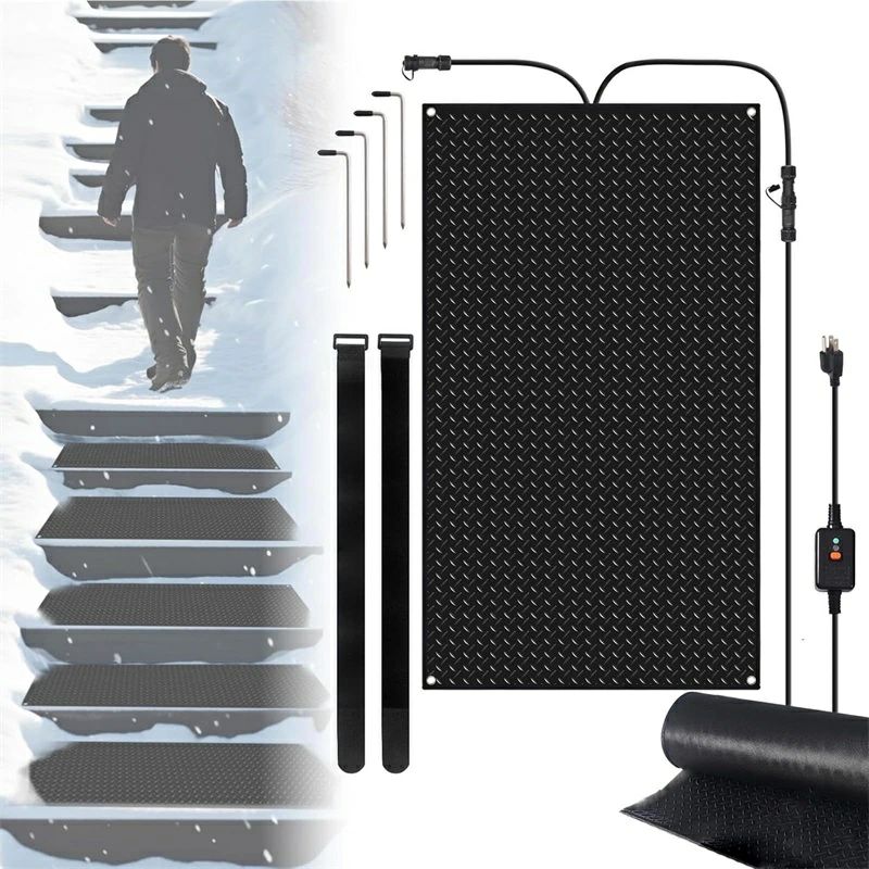 積雪防止 融雪マット 屋外用 融雪速度1H/3in 雪対策 滑り止め 防氷解雪装置 電源コード付き 駐車場 30*..