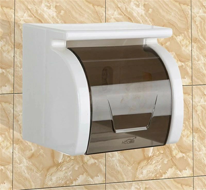 吸盤方式 防水 置物トレイ付き 簡単設置 トイレットペーパーホルダー 壁傷つけない 樹脂製