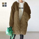 中綿 ジャケット 無地 防寒コート ブラック アウター カーディガン 中綿コート ドッキング トレンド コート レディース 冬 キルティングコート 秋 キルティ...