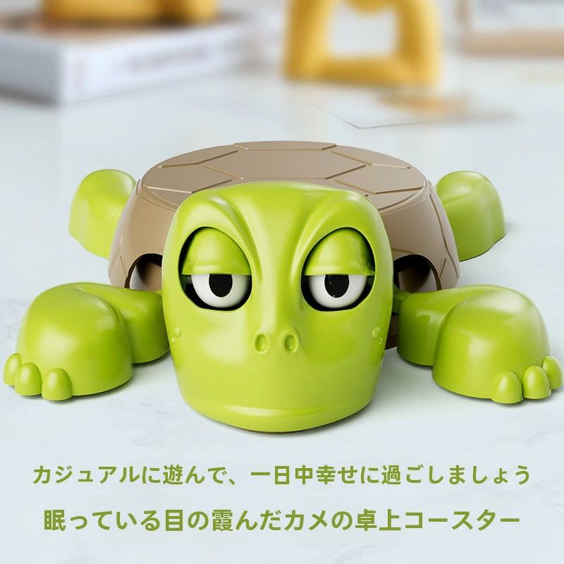 プレゼント グリーン 2個セット 断熱 ホームバー タートル カップホルダー デスク ティーコースター テーブル 軽量 おしゃれ オフィス 表情豊かな顔 面白い ピンク カメ リフト可能な手足 亀 動物コースター 3Dプリント コースター デコレーション 風変わり 2