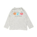 長袖Tシャツ キッズ 果物柄 女の子 ロンT 80 子供服 フルーツ Ampersand アンパサンド キッズ服 ベビー服 80cm 90cm 100cm 春 秋 ふたご 双子