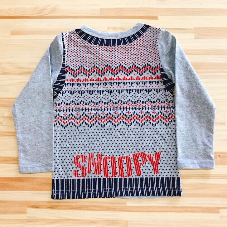 ベビー服 赤ちゃん 子供服 キッズ 春 秋 ギフト キャラクター スヌーピー双子コーデ ふたご 双子 Peanuts スヌーピー 薄手長袖 110cm ｔシャツ 男の子 130cm ネクタイプリント グレー 1 Cm 100cm レッド いつでも送料無料 長袖 90cm 綿100