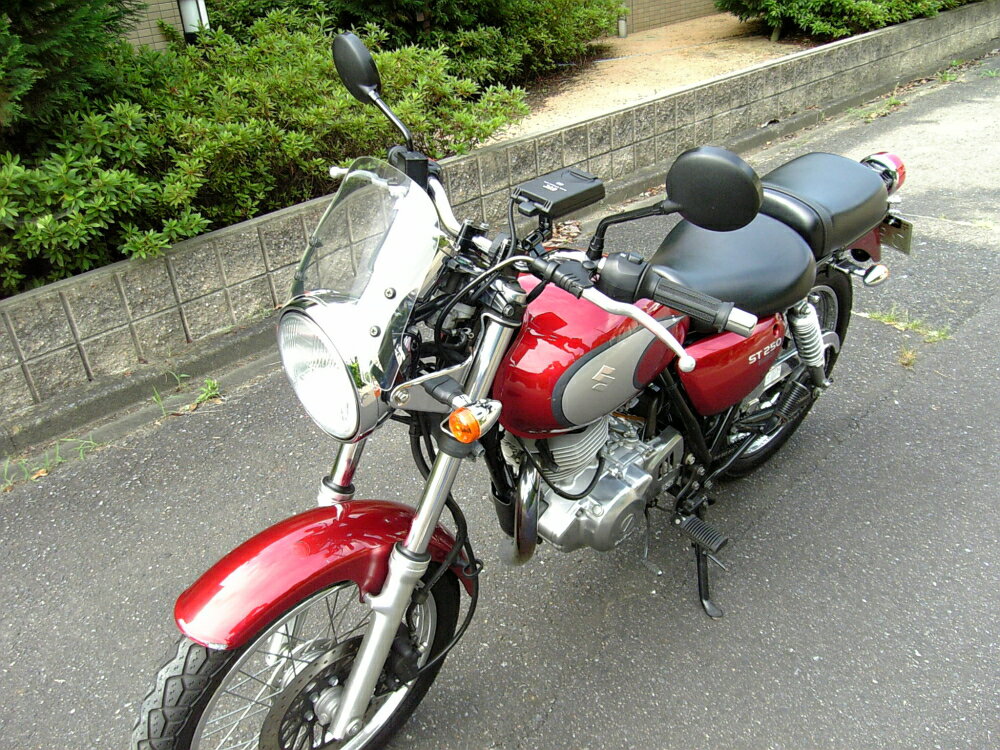  ST250 汎用 ウインドスクリーン ミニカウル 風防 バイク用 クリア スモーク