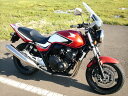 1年保証付 メンテナンスクロス付!CB400SF 汎用大型スクリーン バイザー シールド 風防 クリア スモーク