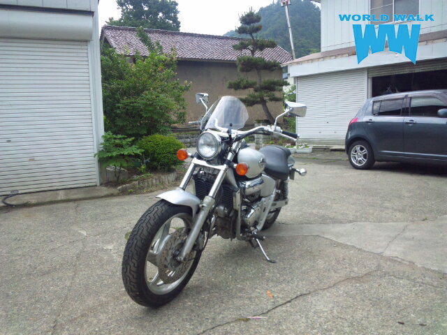 1年保証付 メンテナンスクロス付！マグナ250 WS-05 取り付けバンド付 ウインドスクリーン ミニカウル 風防 外装 クリア スモーク ワールドウォーク WW製 あす楽対応