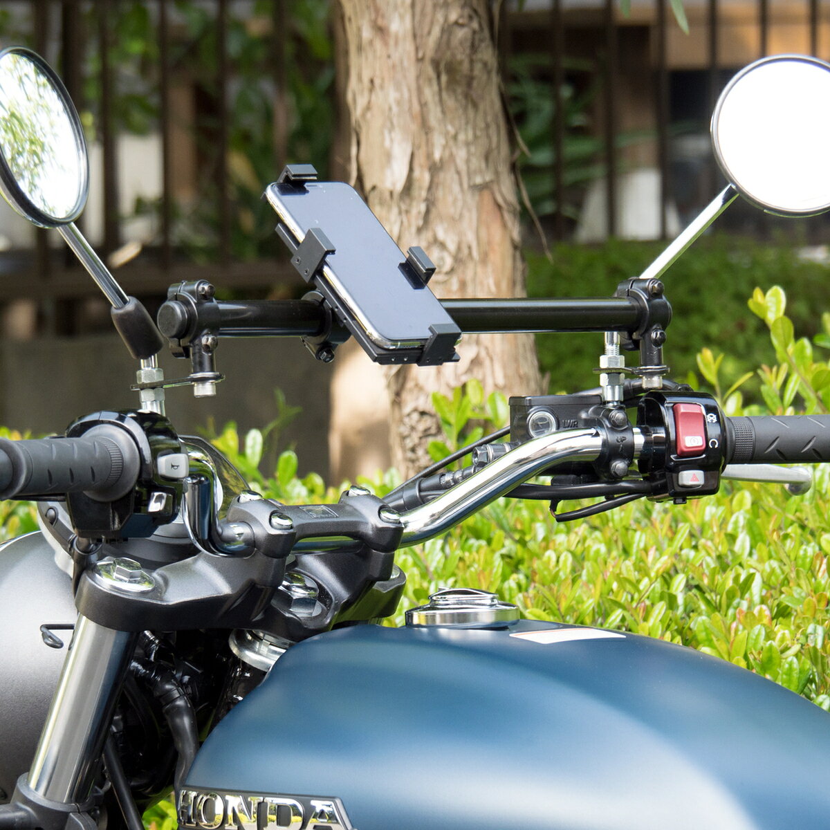 国産 1年保証付 送料無料 ホンダ GB350用 マルチガジェットマウントバーmgb-57 車種専用 ボルト付き スマートフォン クランプバー ボルト付き バイク スマホ ETC USB 取付 外装 ワールドウォーク あす楽 worldwalk-10011685 バイクパーツのワールドウォーク サンプル画像2
