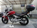 1年保証付 YBR250対応 リアボックス トップケース 汎用 フォーカラーレンズ リアボックス 43L フラップ式 お買い物マラソン 開催
