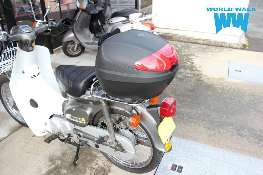 1年保証付 スーパーカブ90対応 リアボックス トップケース 汎用 フォーカラーレンズ リアボックス 30L フラップ式