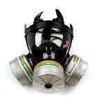 NBC緊急避難用マスク　SGE400　防毒ガスマスク サリン対応　催涙ガス フルーフェイスタイプ　フェルター1個付き　核放射性粉じん/ウイルス/細菌/緊急避難 用(同時フェルター3個着用可能）M/L成人男女