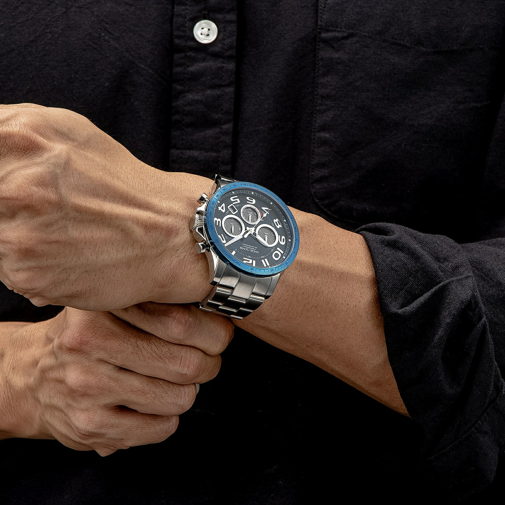 [ブランド直営店]ANGEL CLOVER エンジェルクローバー タイムクラフトソーラー ソーラー電池 メンズ ネイビー NTCS44SNNV 時計 腕時計