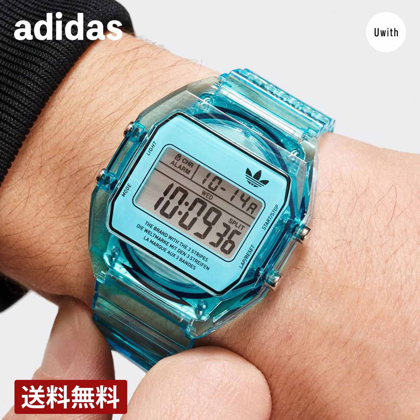 楽天Uwith楽天市場店＼期間限定P10倍／【公式代理店】《2024年春夏新作》adidas アディダス 腕時計 DIGITAL TWO Crystal クォーツ ブルーパール / ブルーパール AOST24065 / AOST24065 デジタル