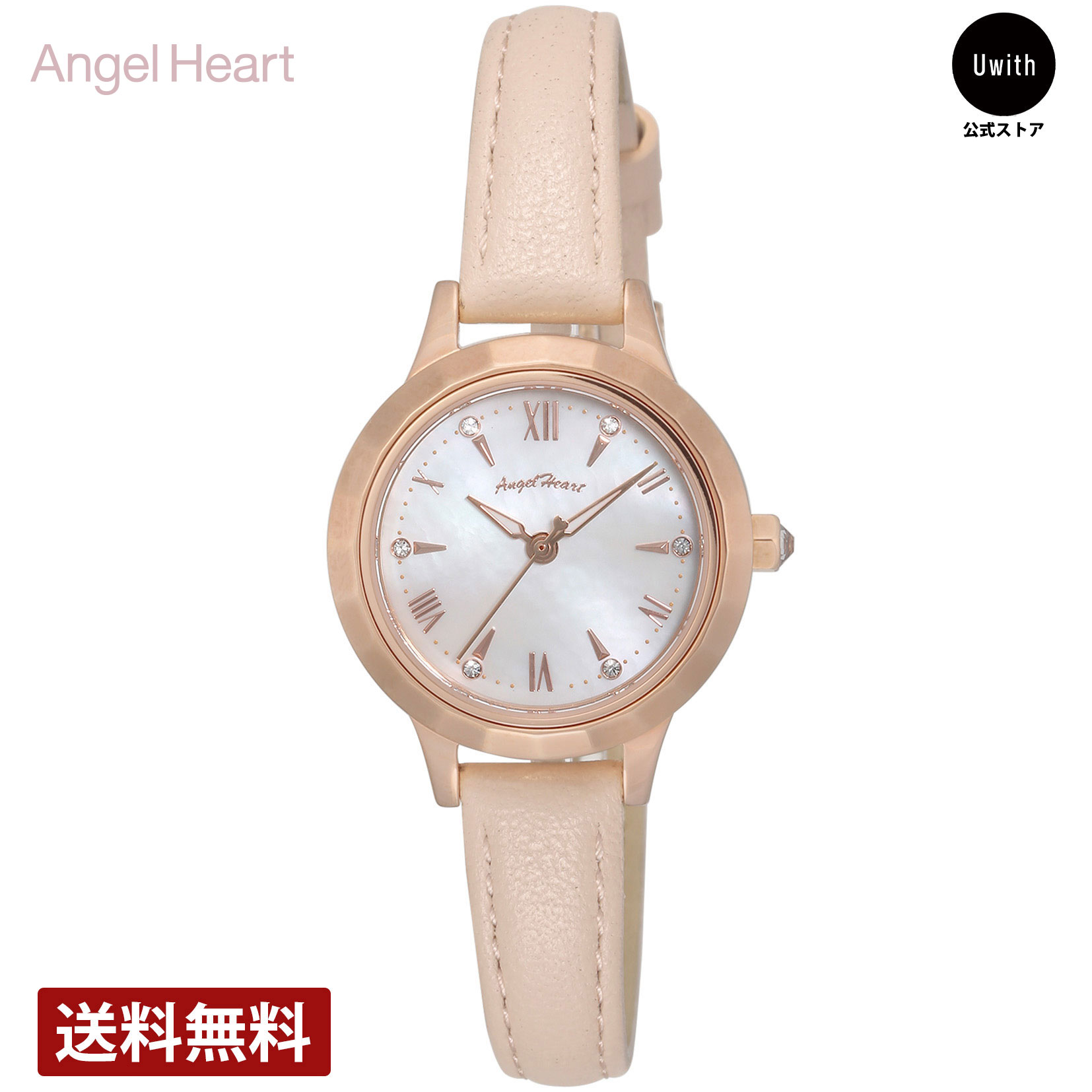 Angel Heart エンジェルハート レディース腕時計 日本製ムーブメントソーラークォーツ ホワイトパール WLS26P-PK 橋本環奈